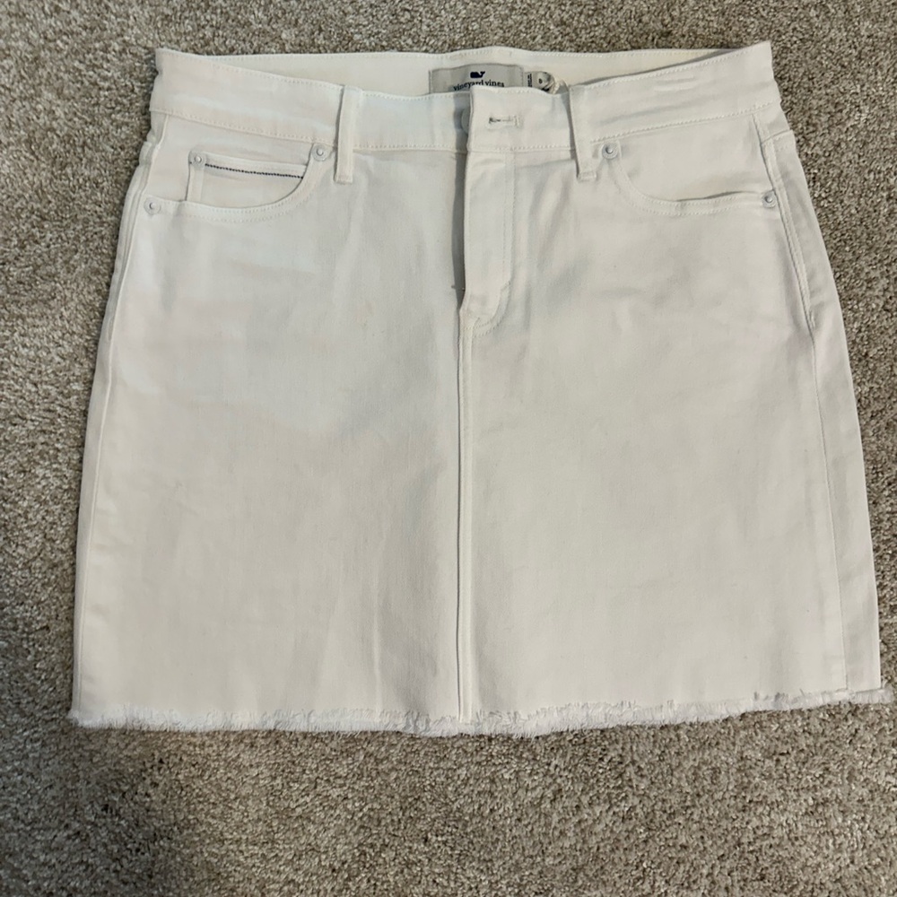 Vineyard Vines Women's White Denim Skirt